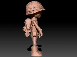 SOLDIER WWII USA 3D Print Model