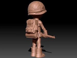 SOLDIER WWII USA 3D Print Model