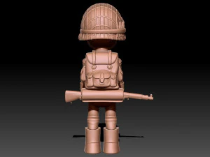 SOLDIER WWII USA 3D Print Model
