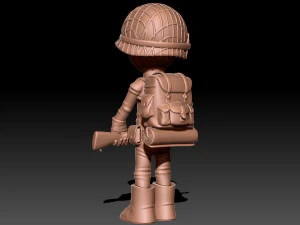 SOLDIER WWII USA 3D Print Model