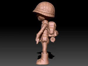 SOLDIER WWII USA 3D Print Model
