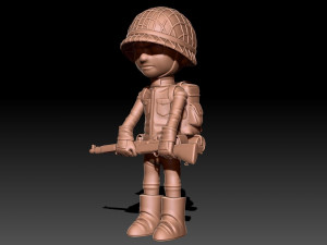SOLDIER WWII USA 3D 프린트 모델