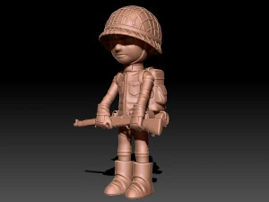 SOLDIER WWII USA 3D Print Model
