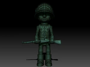 SOLDIER WWII USA 3D Print Model