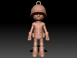 Брелок СОЛДАТ Другої світової війни США 3D Принт Модель