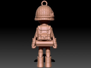SOLDIER WWII USA keychain Model Cetak 3D