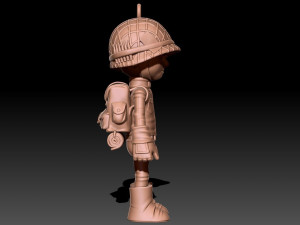 SOLDIER WWII USA keychain Model Cetak 3D