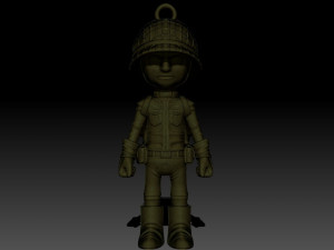 SOLDIER WWII USA keychain Model Cetak 3D