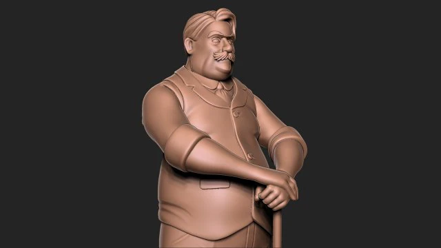Old Man 3D Print Model .c4d .max .obj .3ds .fbx .stl .blend 