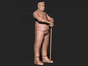 Old Man 3D Print Model