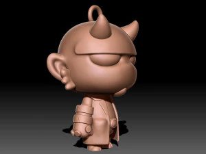 Hellboy keychain 3D Print Model