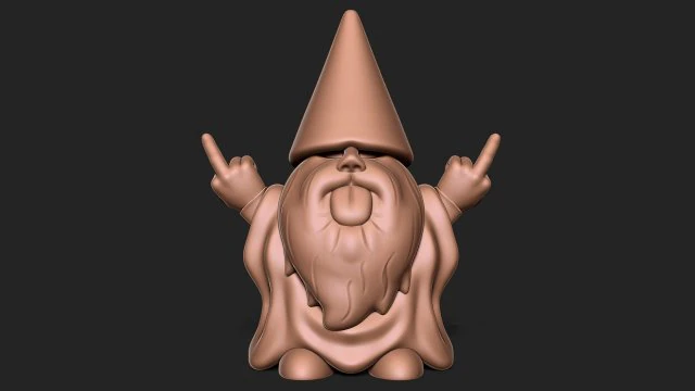Garden Gnome 3D Print Model .c4d .max .obj .3ds .fbx .stl .blend 