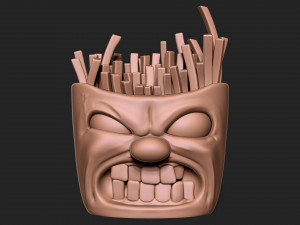Angry french fries 3D Print Model