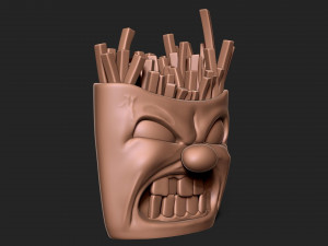 Angry french fries 3D-Druckmodell