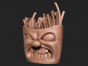 Angry french fries 3D-Druckmodell