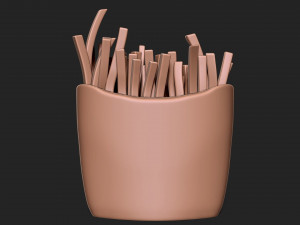 Angry french fries 3D-Druckmodell