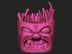 Angry french fries 3D-Druckmodell