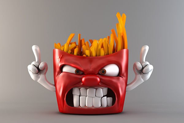 Angry french fries 3D 打印模型 .c4d .max .obj .3ds .fbx .stl .blend 