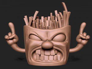 Angry french fries 3D Print Model
