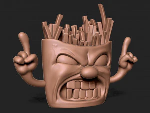 Angry french fries 3D Print Model