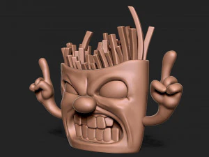 Angry french fries 3D Print Model
