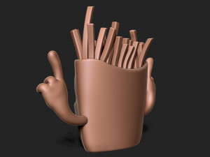 Angry french fries 3D 打印模型