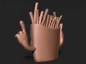 Angry french fries 3D Print Model