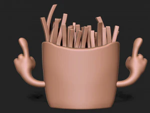 Angry french fries 3D Print Model