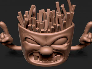 Angry french fries 3D Print Model