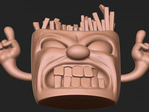 Angry french fries 3D Print Model