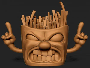 Angry french fries 3D Print Model