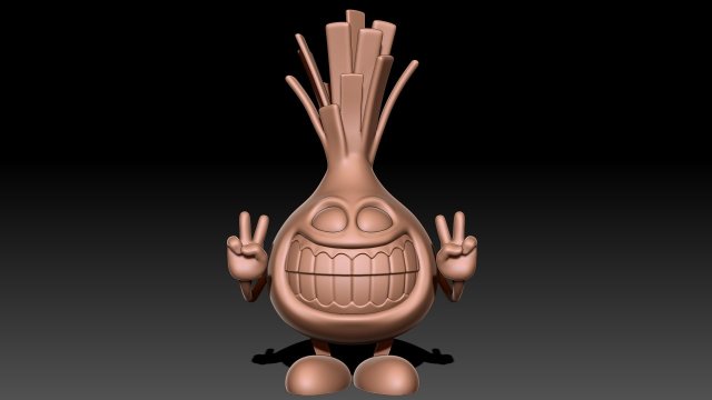 Onion figurine 3D Принт Модель .c4d .max .obj .3ds .fbx .stl .blend 