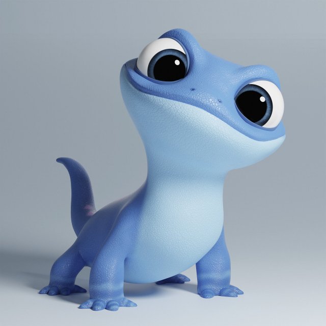 Cartoon lizard 3D Print Model .c4d .max .obj .3ds .fbx .stl .blend 