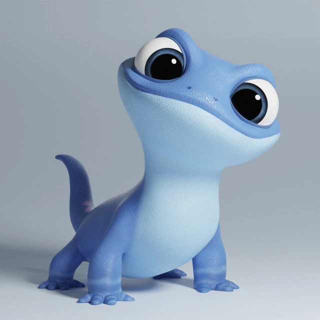 Cartoon lizard 3D Print Model .c4d .max .obj .3ds .fbx .stl .blend 