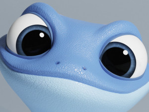 Cartoon lizard 3D Print Model