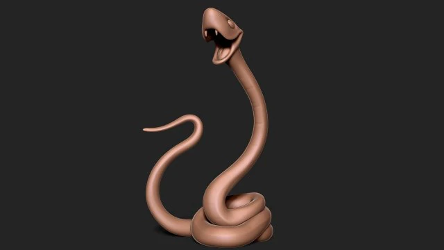 Snake 3D Print Model .c4d .max .obj .3ds .fbx .stl .blend 