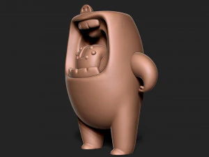 Mallow bear 3D Print Model