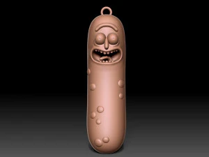 Pickle Rick keychain 3D Print Model