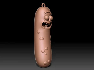 Pickle Rick keychain 3D Print Model
