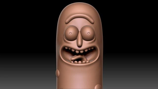 Pickle Rick 3D Print Model .c4d .max .obj .3ds .fbx .stl .blend 