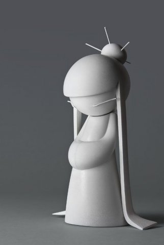 Sad Geisha 3D Sculpture 3D 프린트 모델 .c4d .max .obj .3ds .fbx .stl .blend 