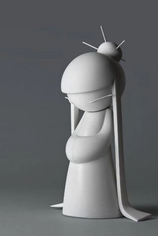 Sad Geisha 3D Sculpture 3D Print Model .c4d .max .obj .3ds .fbx .stl .blend 