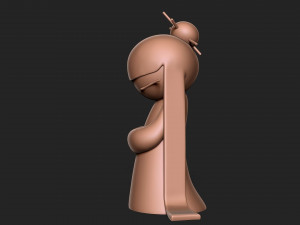 Sad Geisha 3D Sculpture 3D 프린트 모델