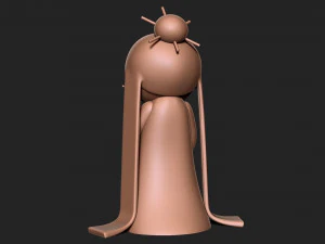 Sad Geisha 3D Sculpture 3D Print Model