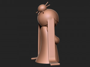 Sad Geisha 3D Sculpture 3D 프린트 모델