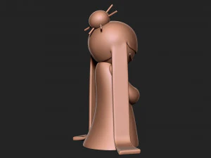 Sad Geisha 3D Sculpture 3D Print Model