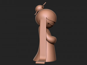Sad Geisha 3D Sculpture 3D 프린트 모델