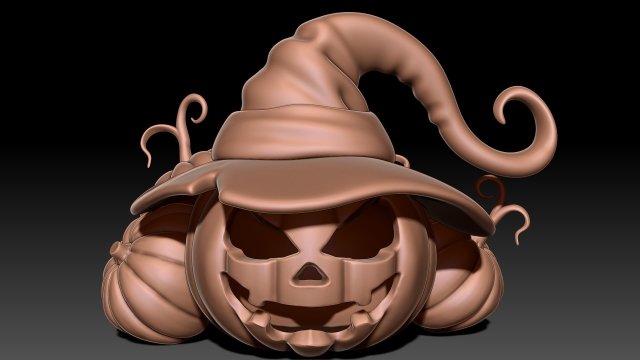 Halloween Pumpkin Model do druku 3D .c4d .max .obj .3ds .fbx .stl .blend 