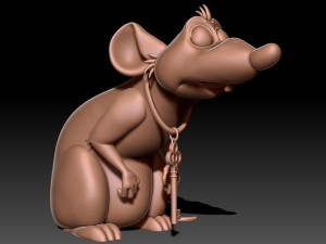 Rat 3D print model Modelo de Impressão 3D
