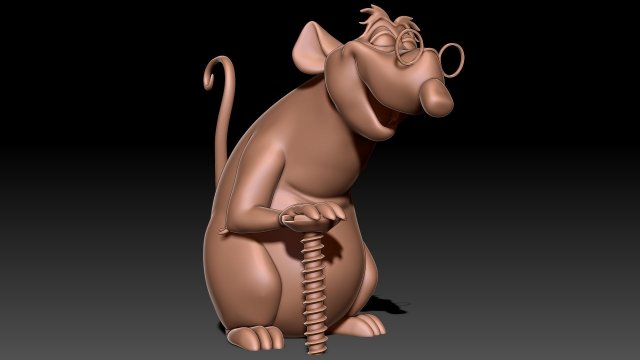 Old Rat 3D print model 3D Print Model .c4d .max .obj .3ds .fbx .stl .blend 